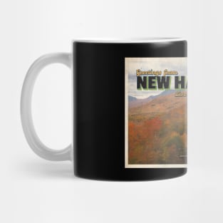 Greetings from New Hampshire - Vintage Travel Postcard Design Mug